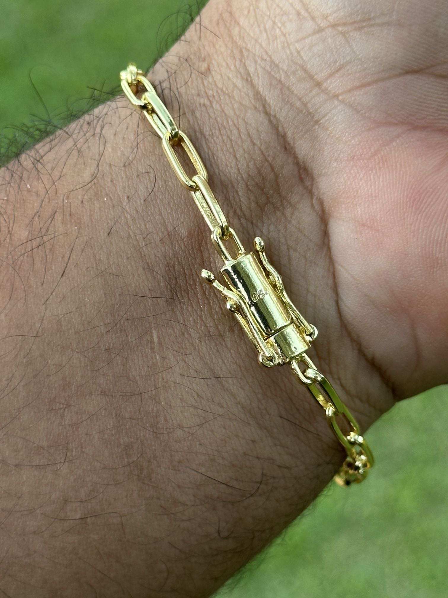 Kit Corrente + Pulseira Meia Cana 4mm Banhado a Ouro 18K - Imagem 4