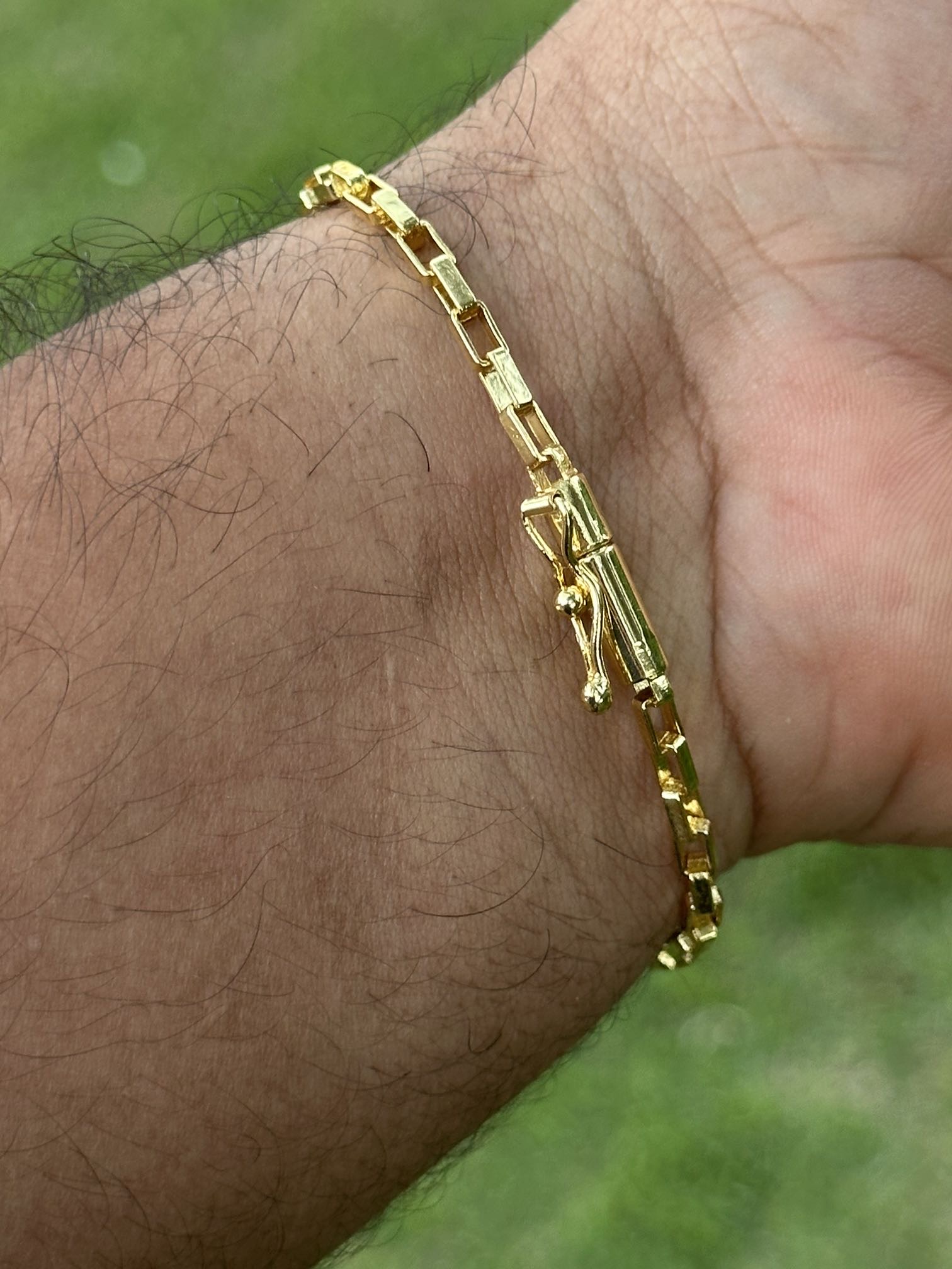 PULSEIRA TIJOLINHO 4MM BANHADA A OURO 18K COM VERNIZ ANTI ALÉRGICO - Imagem 4