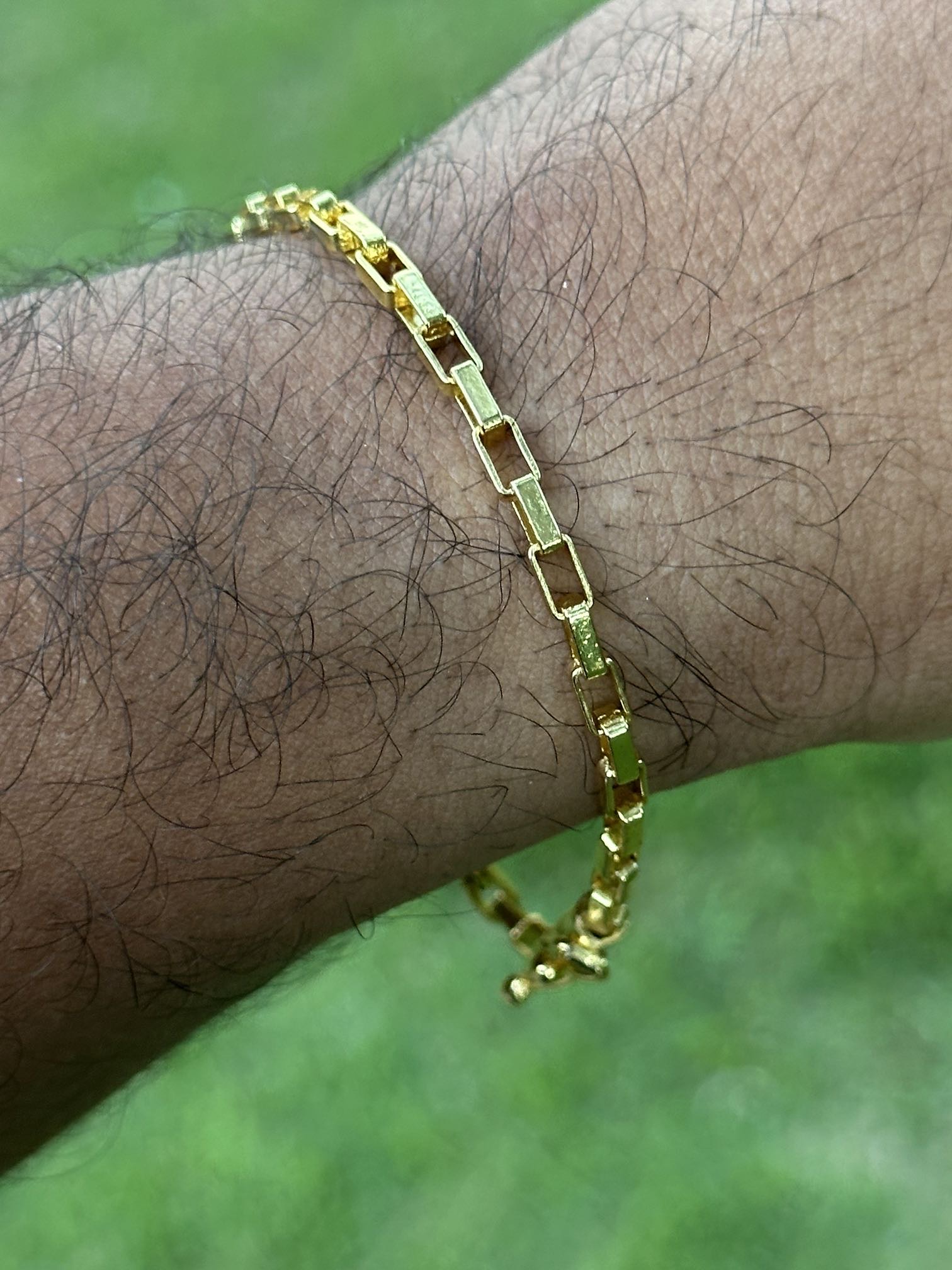 PULSEIRA TIJOLINHO 4MM BANHADA A OURO 18K COM VERNIZ ANTI ALÉRGICO - Imagem 3