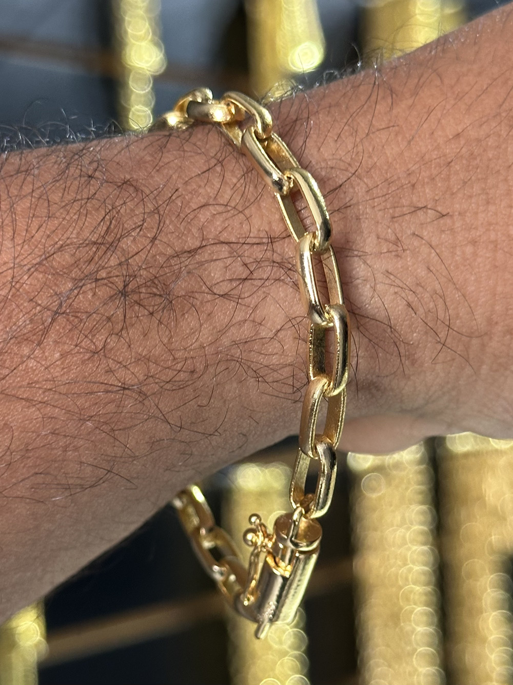 Kit Corrente + Pulseira Meia Cana 6mm com Pingente de Cruz Banhado a Ouro 18K - Imagem 8