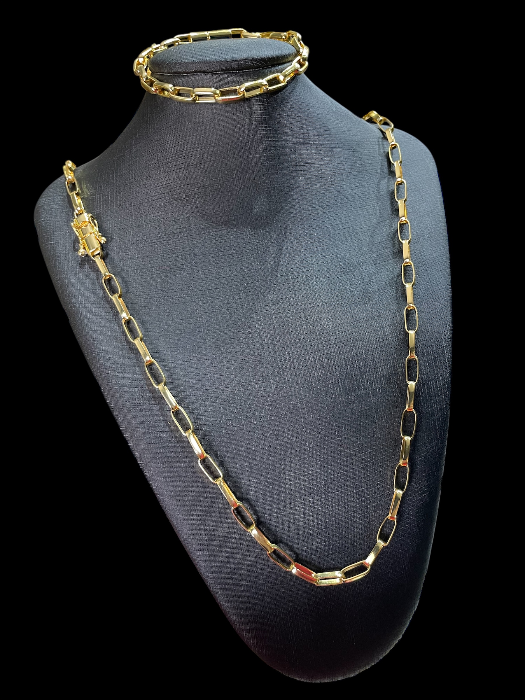 KIT CARTIER 4MM BANHADO A OURO18K COM VERNIZ ANTI ALÉRGICO - Imagem 2