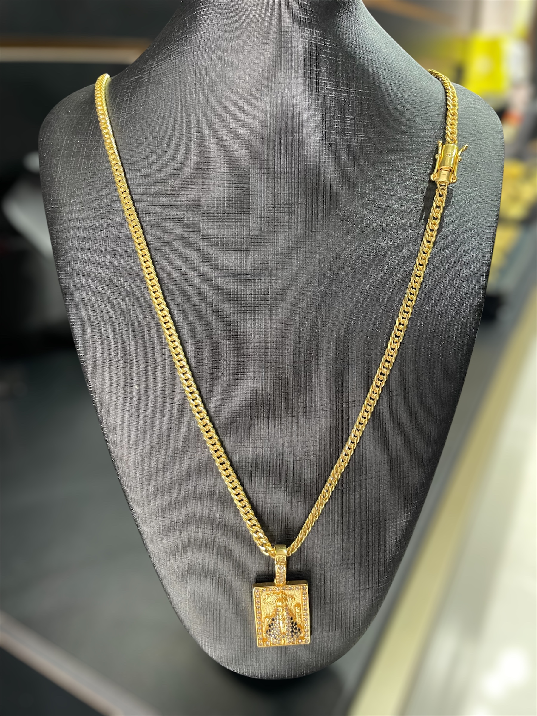 CORRENTE GRUMET 4MM BANHADO A OURO18K COM VERNIZ ANTI ALÉRGICO - Imagem 2