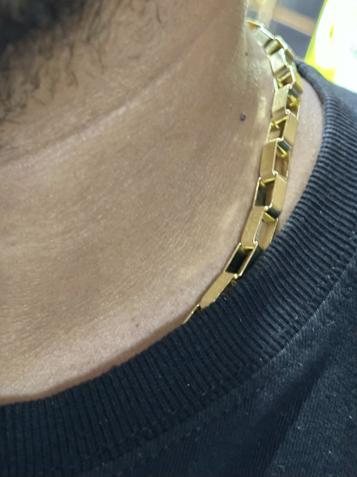 Corrente Tijolinho 10mm Banhada a Ouro 18K – Luxo e Presença - Imagem 6
