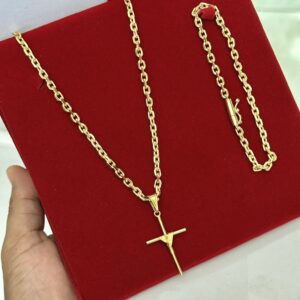 Kit Cadeado Kina 4mm – Corrente + Pulseira