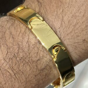 Bracelete 12mm Banhado a Ouro 18K